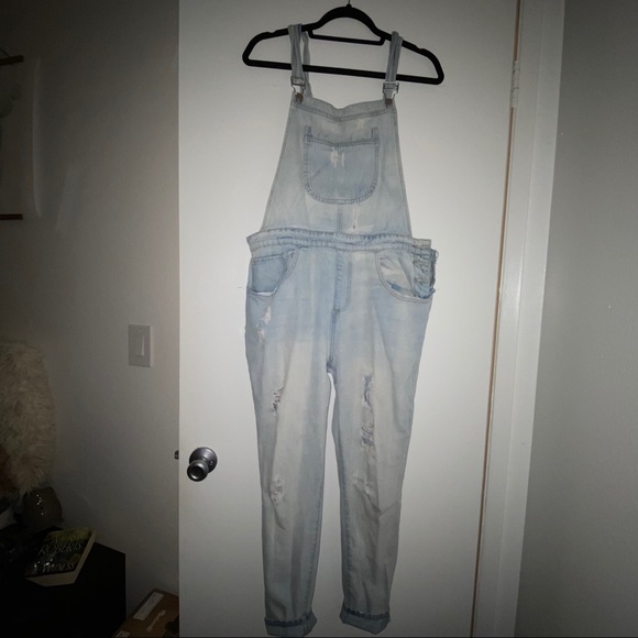 FOREVER 21 Distressed overalls (customized) - Picture 2 of 4